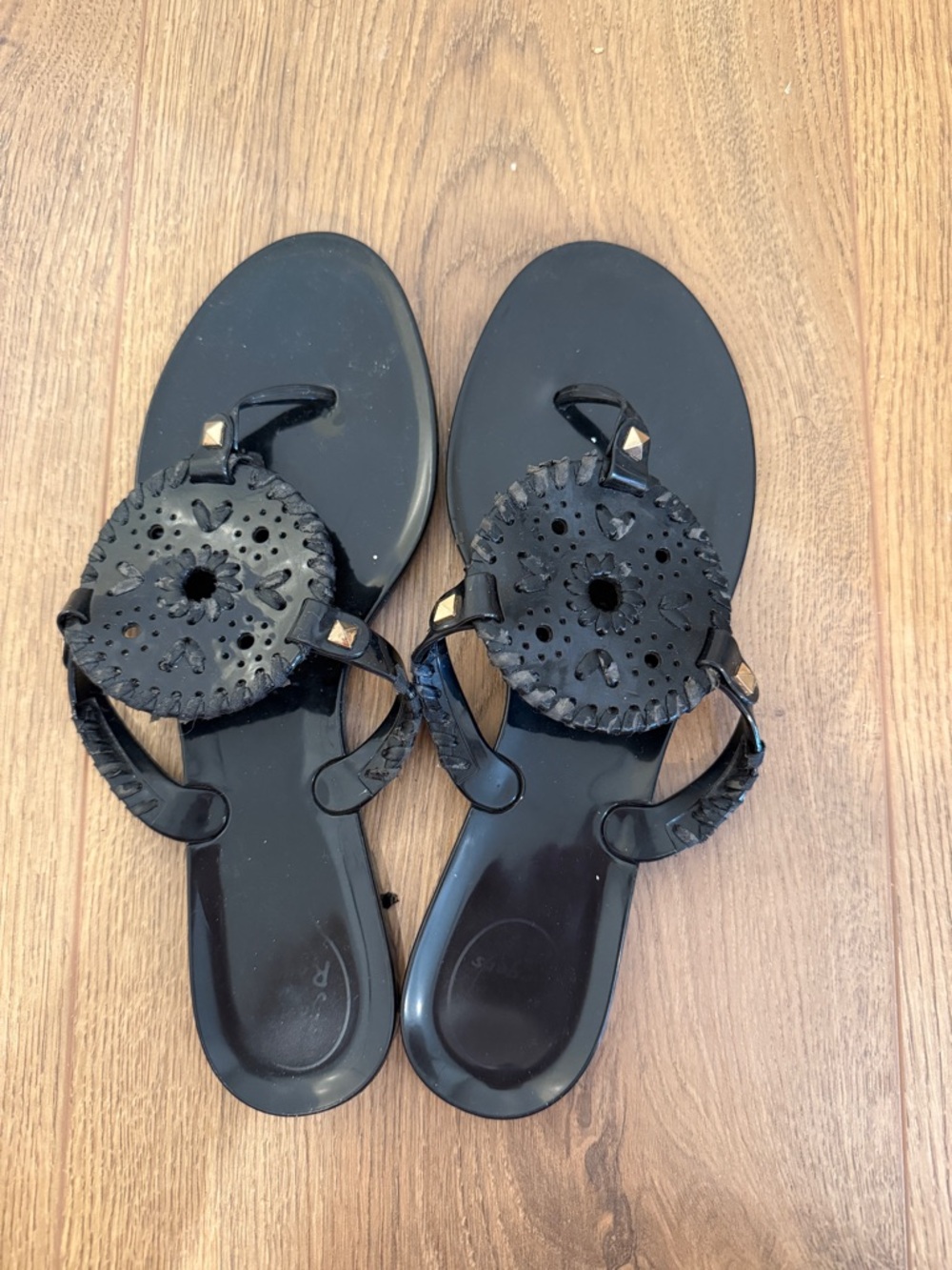 Jack Rogers Black Cutout Sandals